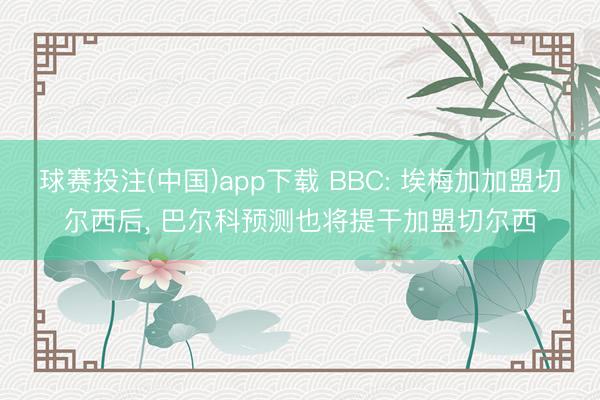球赛投注(中国)app下载 BBC: 埃梅加加盟切尔西后， 巴尔科预测也将提干加盟切尔西