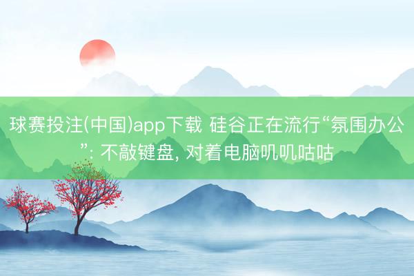 球赛投注(中国)app下载 硅谷正在流行“氛围办公”: 不敲键盘， 对着电脑叽叽咕咕