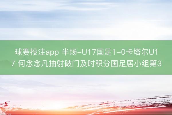 球赛投注app 半场-U17国足1-0卡塔尔U17 何念念凡抽射破门及时积分国足居小组第3