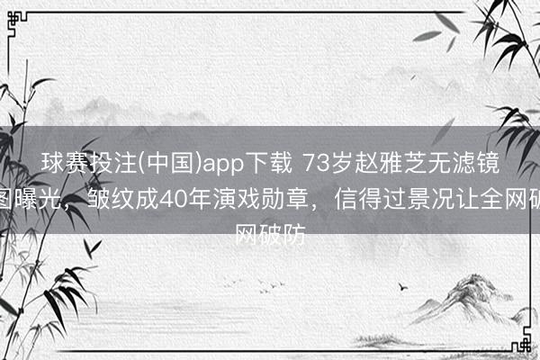 球赛投注(中国)app下载 73岁赵雅芝无滤镜生图曝光，皱纹成40年演戏勋章，信得过景况让全网破防