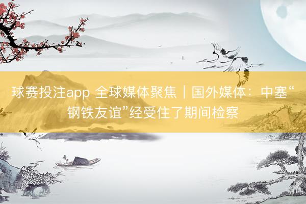 球赛投注app 全球媒体聚焦｜国外媒体：中塞“钢铁友谊”经受住了期间检察