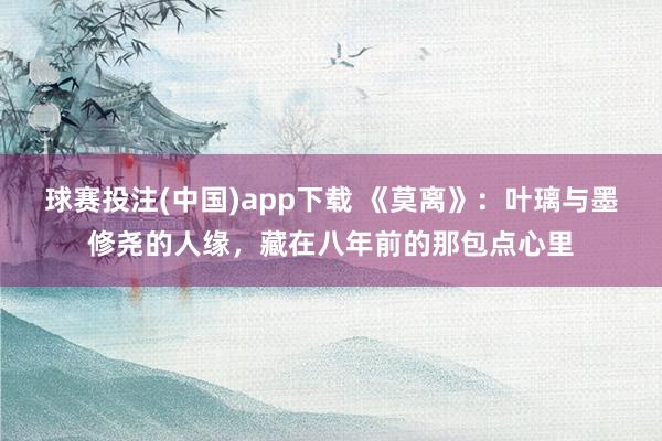 球赛投注(中国)app下载 《莫离》:叶璃与墨修尧的人缘,藏在八年前的那包点心里